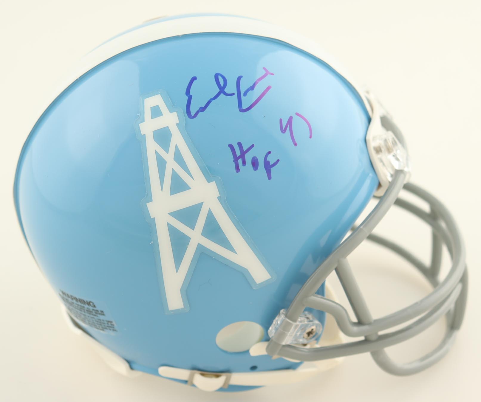 Earl Campbell Signed Houston Oilers Mini Helmet Inscribed "HOF 91" (JSA) at PristineAuction.com Earl Campbell Signed Houston Oilers Mini Helmet Inscribed "HOF 91" (JSA) at PristineAuction.com