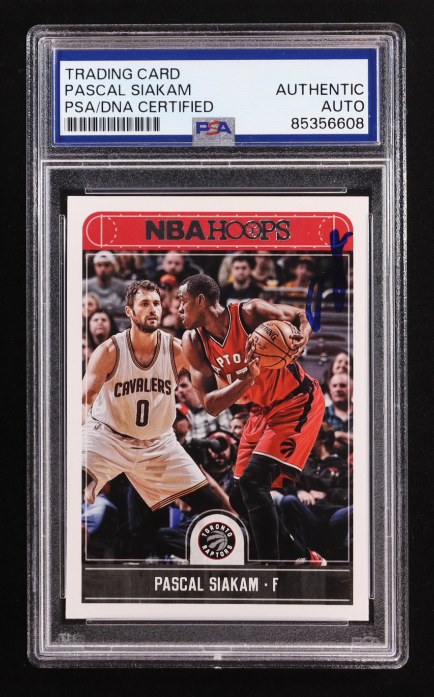 Pascal Siakam Signed 2017-18 Panini NBA Hoops #180 (PSA) at PristineAuction.com Pascal Siakam Signed 2017-18 Panini NBA Hoops #180 (PSA) at PristineAuction.com