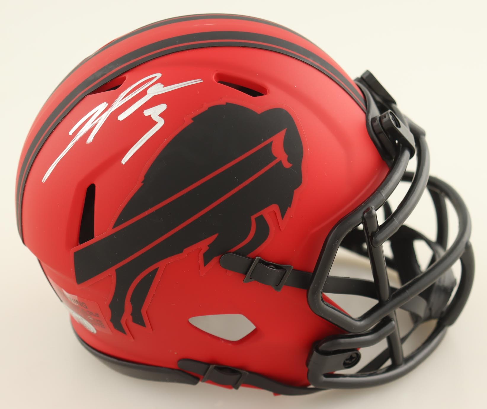Damar Hamlin Signed Bills Rave Alternate Speed Mini Helmet (JSA) at PristineAuction.com Damar Hamlin Signed Bills Rave Alternate Speed Mini Helmet (JSA) at PristineAuction.com