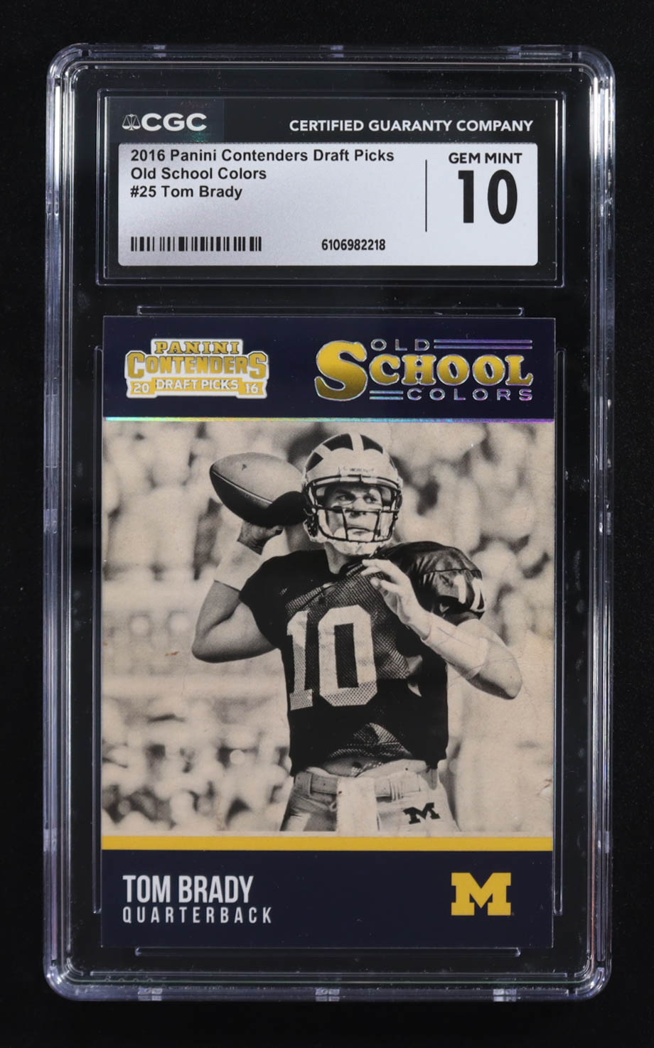 Tom Brady 2016 Panini Contenders Draft Picks Old School Colors #25 (CGC 10) at PristineAuction.com Tom Brady 2016 Panini Contenders Draft Picks Old School Colors #25 (CGC 10) at PristineAuction.com