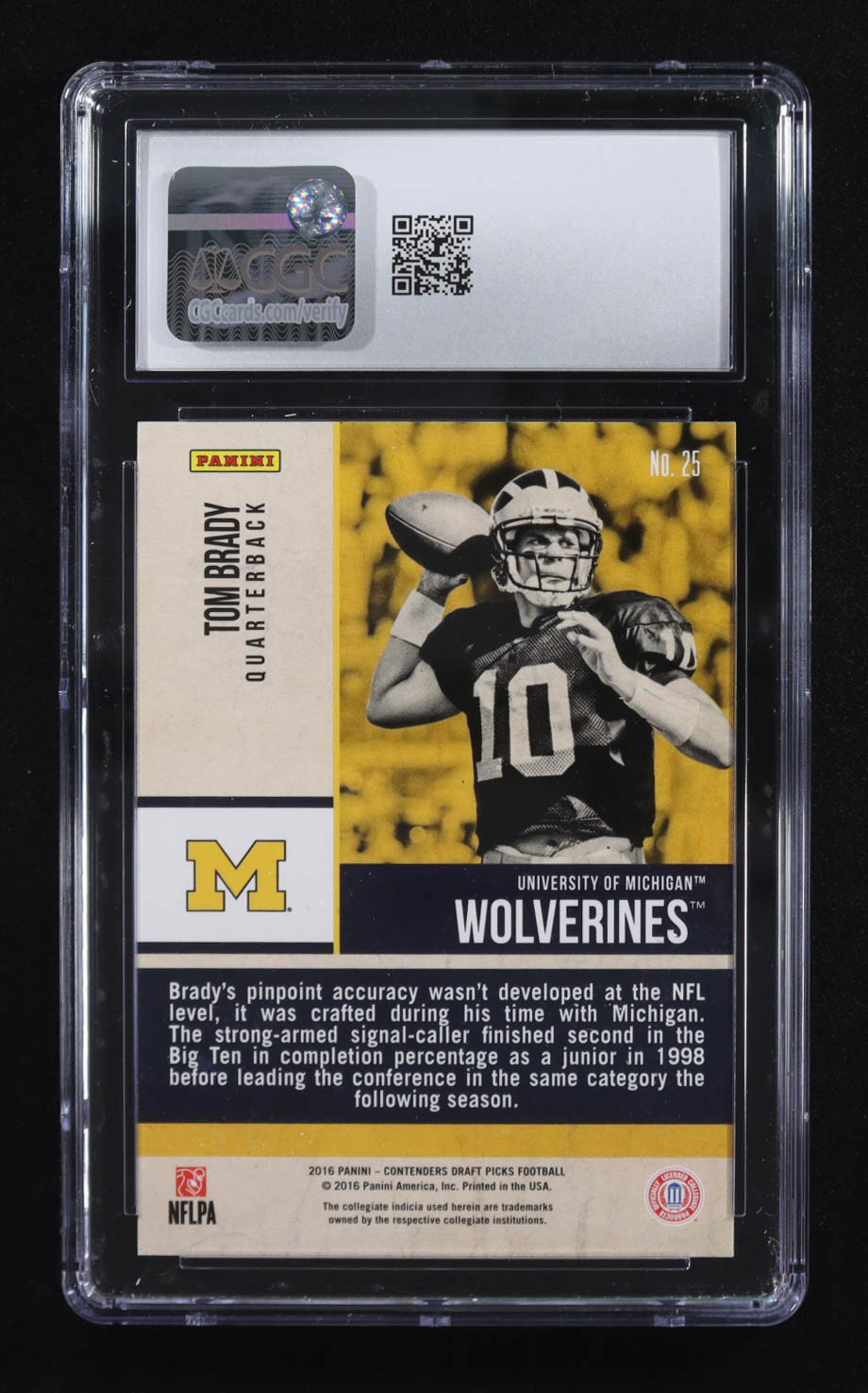 Tom Brady 2016 Panini Contenders Draft Picks Old School Colors #25 (CGC 10) at PristineAuction.com Tom Brady 2016 Panini Contenders Draft Picks Old School Colors #25 (CGC 10) at PristineAuction.com
