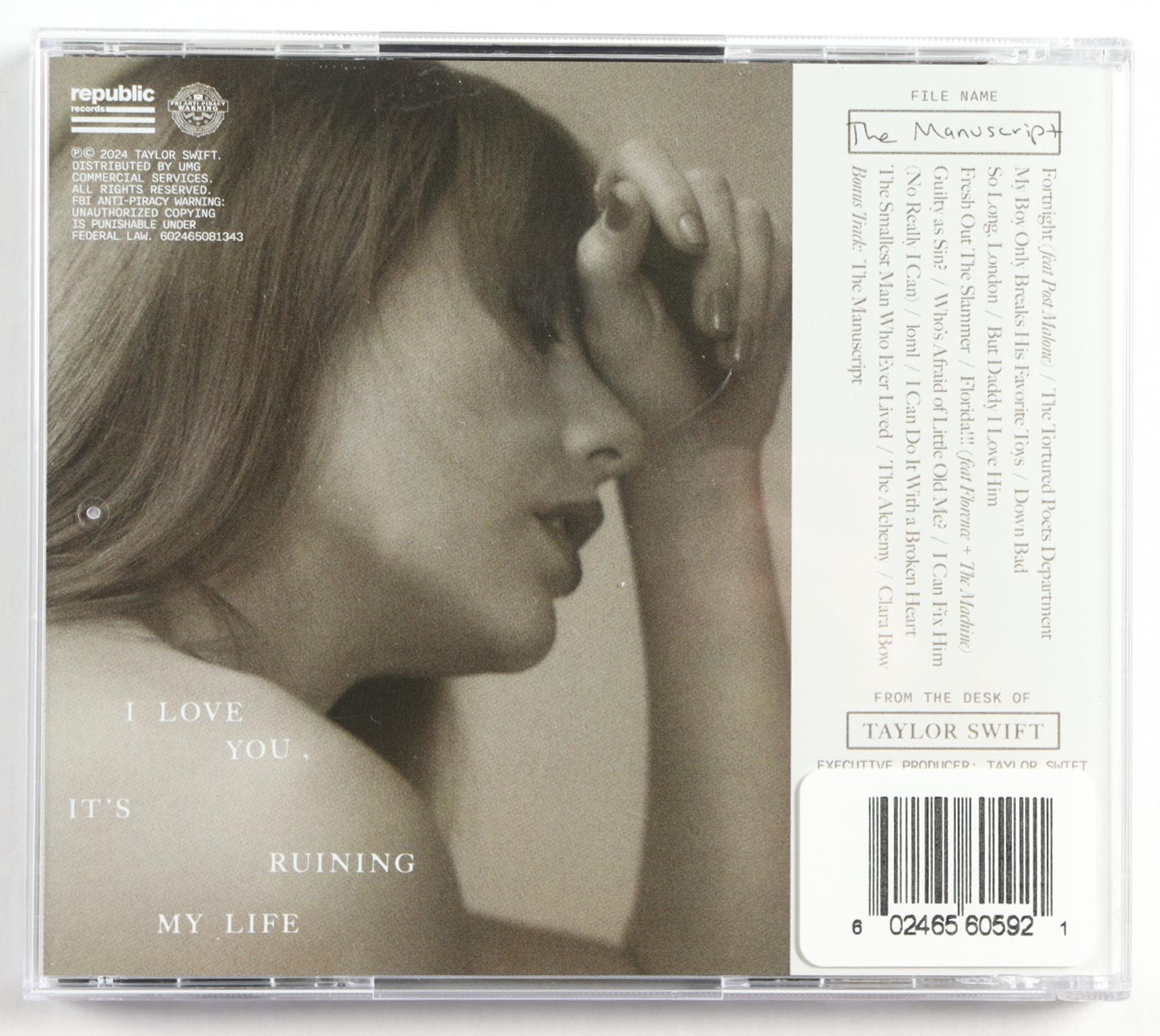 Taylor Swift Signed "Tortured Poets Department" CD Album Insert (PSA) at PristineAuction.com Taylor Swift Signed "Tortured Poets Department" CD Album Insert (PSA) at PristineAuction.com