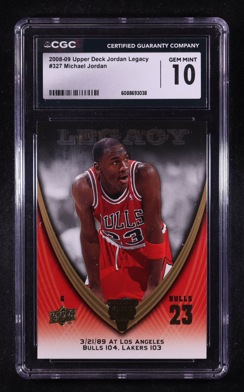 Michael Jordan 2008-09 Upper Deck Michael Jordan Legacy Collection #327 Game 327 (CGC 10) at PristineAuction.com Michael Jordan 2008-09 Upper Deck Michael Jordan Legacy Collection #327 Game 327 (CGC 10) at PristineAuction.com
