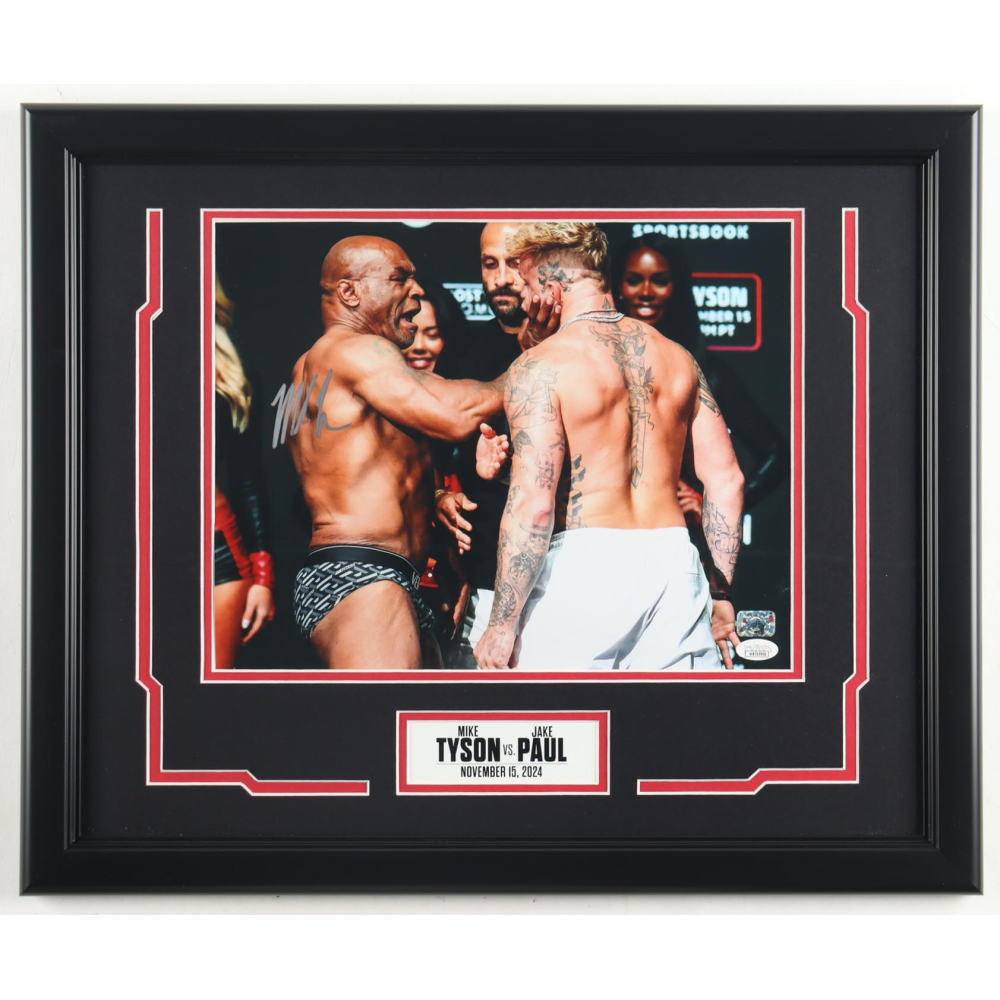 Mike Tyson Signed Custom Framed Photo Display (Tyson & JSA) at PristineAuction.com