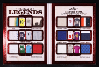 Pel&eacute; / Muhammad Ali / Tom Brady / Mickey Mantle / Larry Bird / Roger Federer / Ted Williams / Walter Payton / Gordie Howe / Lionel Messi / Jack Nicklaus / Rafael Nadal 2023 Leaf History Book Book of Legends Red #TBL1 #3/3 at PristineAuction.com