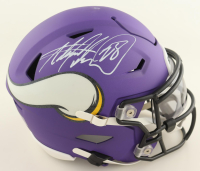 Adrian Peterson Signed Vikings Speed Mid-Size Helmet with Visor (JSA) at PristineAuction.com