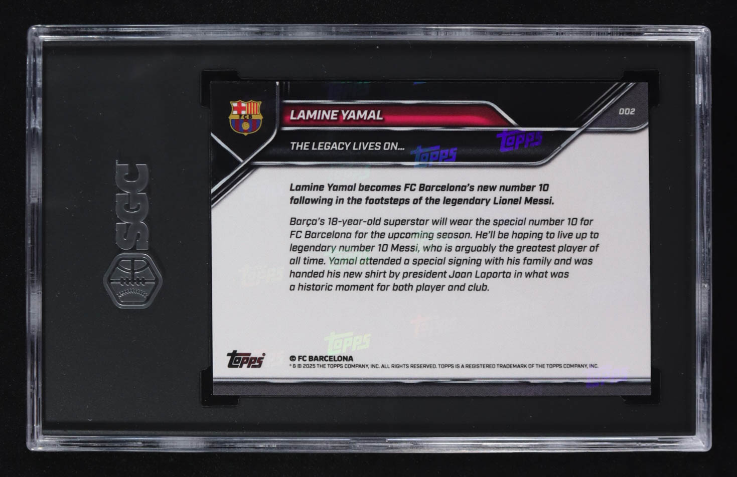 Lamine Yamal 2025-26 FC Barcelona Topps Now #2 (SGC 10) at PristineAuction.com Lamine Yamal 2025-26 FC Barcelona Topps Now #2 (SGC 10) at PristineAuction.com
