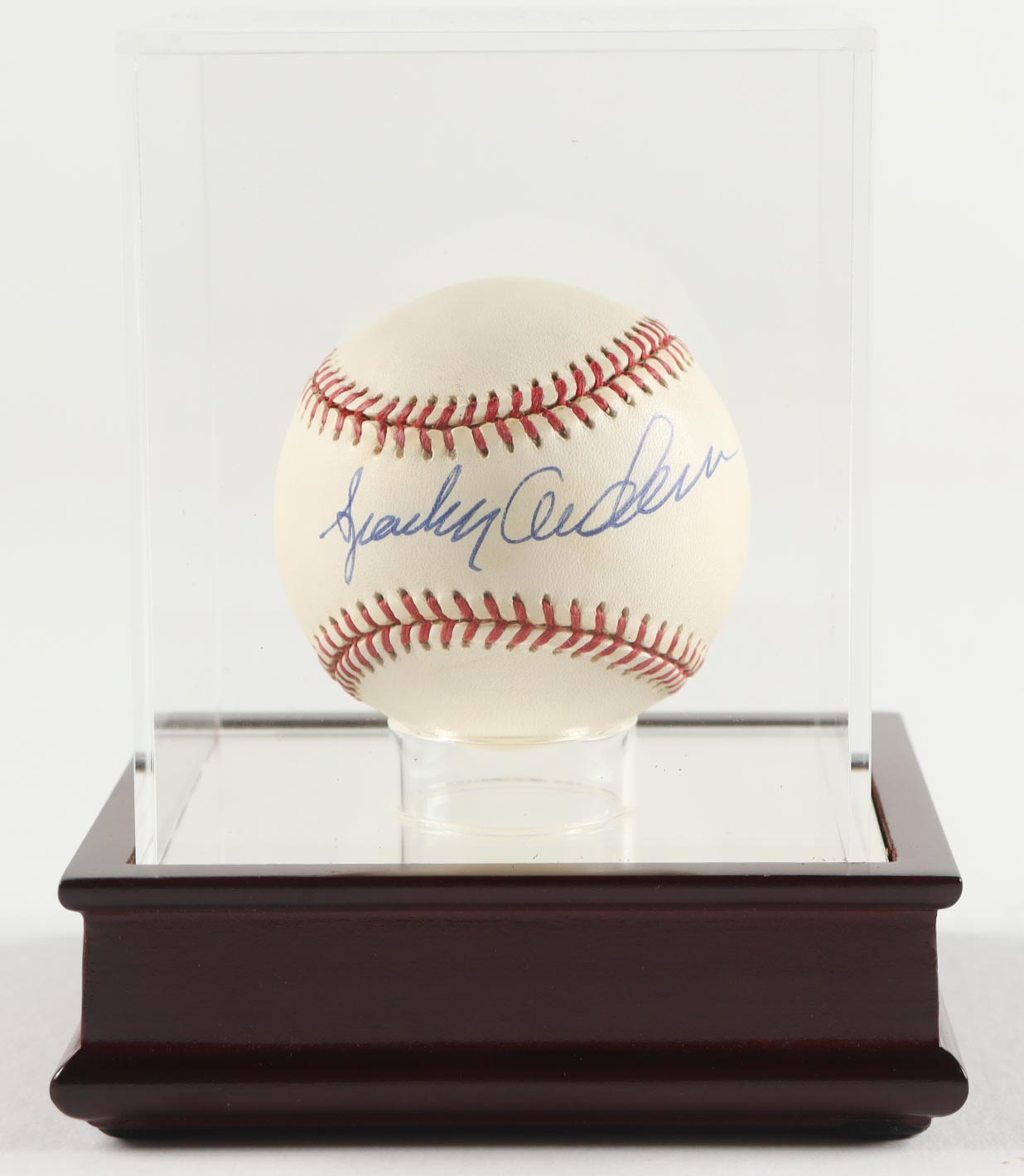 Sparky Anderson Signed OAL Baseball with Display Case (JSA) at PristineAuction.com Sparky Anderson Signed OAL Baseball with Display Case (JSA) at PristineAuction.com