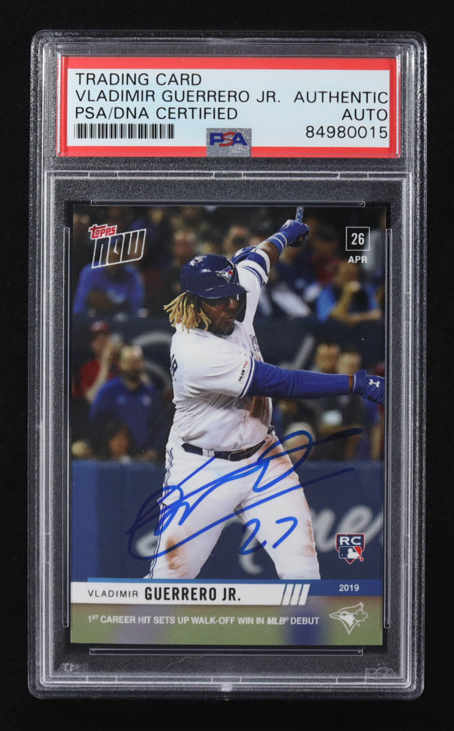 Vladimir Guerrero Jr. Signed 2019 Topps Now #137 RC (PSA) at PristineAuction.com Vladimir Guerrero Jr. Signed 2019 Topps Now #137 RC (PSA) at PristineAuction.com