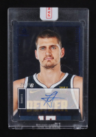 Nikola Jokic 2022-23 Panini Chronicles Portrait Signatures Blue #1 #25/75 at PristineAuction.com