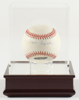 Warren Spahn Signed OML Baseball with Display Case (UDA) at PristineAuction.com