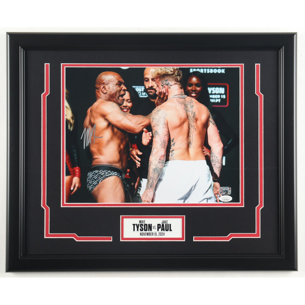 Mike Tyson Signed Custom Framed Photo Display (Tyson & JSA) at PristineAuction.com