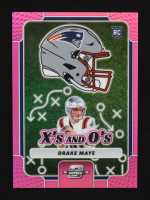 Drake Maye 2024 Panini Contenders Optic Xs and Os Pink #39 #07/75 RC at PristineAuction.com