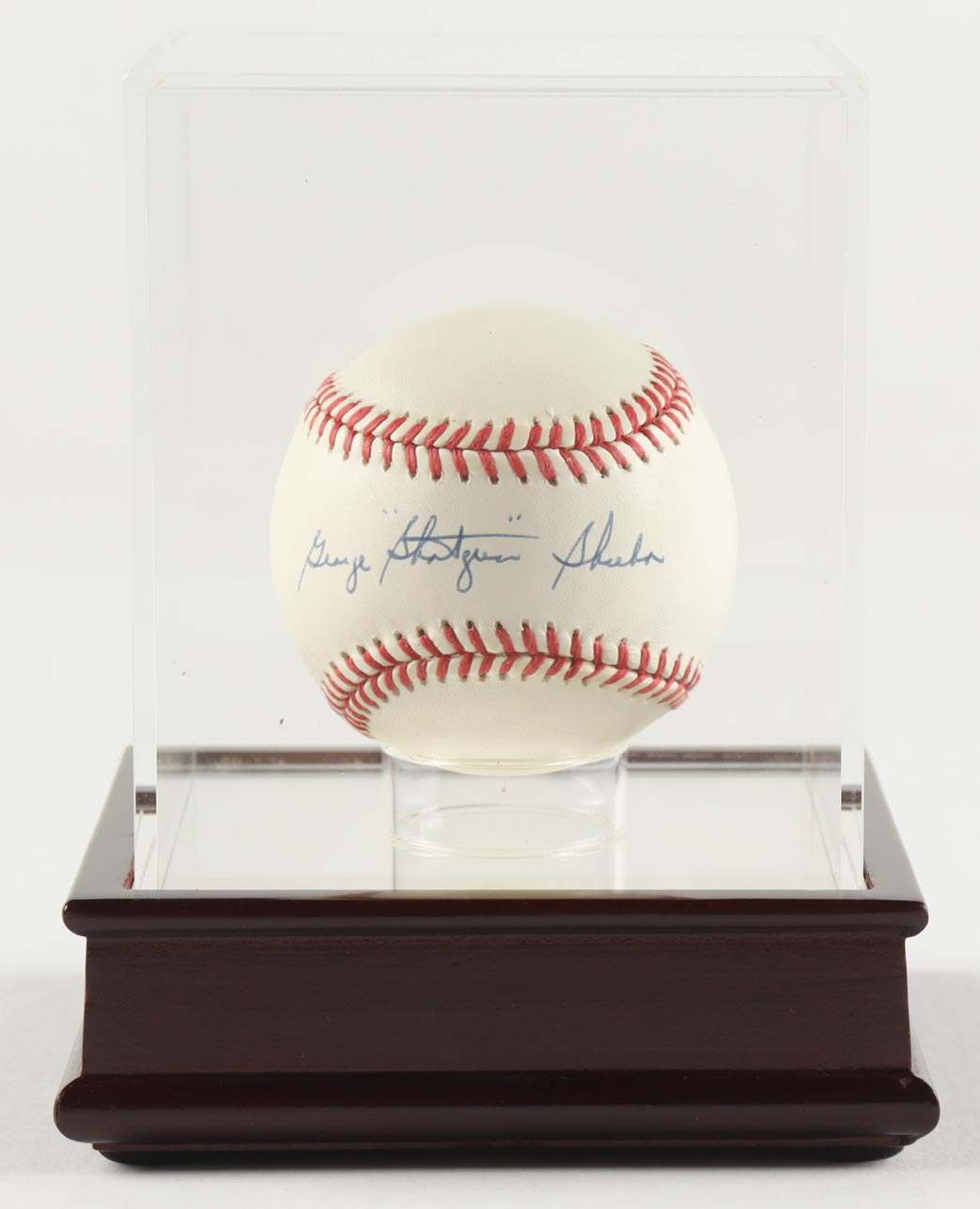 George 'Shotgun' Shuba Signed ONL Baseball with Display Case (PSA) at PristineAuction.com George 'Shotgun' Shuba Signed ONL Baseball with Display Case (PSA) at PristineAuction.com