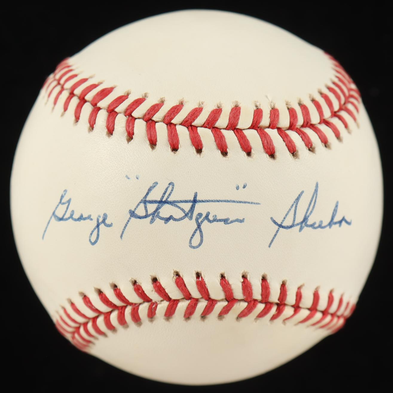 George 'Shotgun' Shuba Signed ONL Baseball with Display Case (PSA) at PristineAuction.com George 'Shotgun' Shuba Signed ONL Baseball with Display Case (PSA) at PristineAuction.com