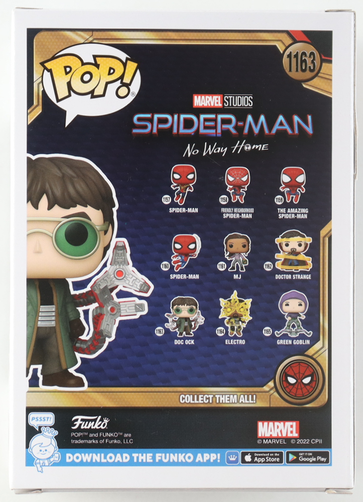 Alfred Molina Signed "Spider-Man: No Way Home" #1163 Doc Ock Bobble-Head Funko Pop! Vinyl Figure (Beckett) at PristineAuction.com Alfred Molina Signed "Spider-Man: No Way Home" #1163 Doc Ock Bobble-Head Funko Pop! Vinyl Figure (Beckett) at PristineAuction.com