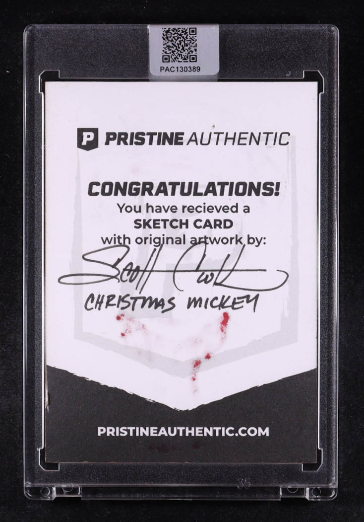 Christmas Mickey | Disney | Original Art Sketch Card by Scott Cook (Original Art) at PristineAuction.com Christmas Mickey | Disney | Original Art Sketch Card by Scott Cook (Original Art) at PristineAuction.com