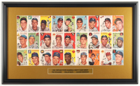 1954 Topps Uncut Card Sheet Custom Framed Display with Title Plaque at PristineAuction.com