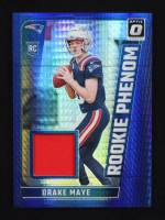 Drake Maye 2024 Donruss Optic Rookie Phenoms Blue Hyper #12 RC at PristineAuction.com