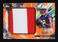 Drake Maye 2024 Topps Inception Rookie Jumbo Relics Orange #RJRDM #20/50 RC at PristineAuction.com