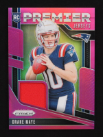Drake Maye 2024 Panini Prizm Premier Jerseys Pink #6 RC at PristineAuction.com