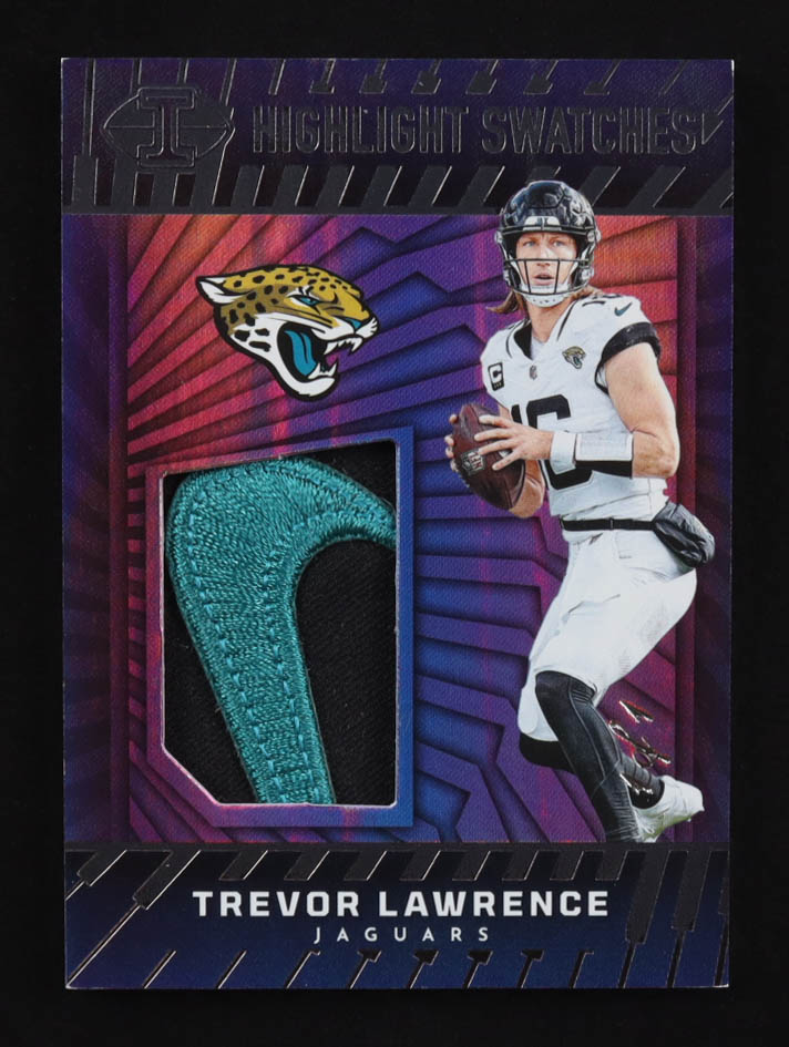 Trevor Lawrence 2024 Panini Illusions Highlight Swatches Black #3 #1/1 at PristineAuction.com Trevor Lawrence 2024 Panini Illusions Highlight Swatches Black #3 #1/1 at PristineAuction.com