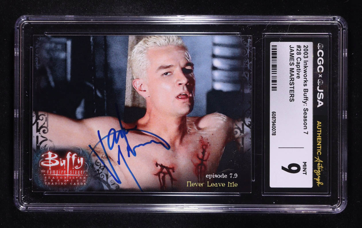 James Marsters Signed 2003 Inkworks Buffy the Vampire Slayer Season Seven #28 (CGC 9) at PristineAuction.com James Marsters Signed 2003 Inkworks Buffy the Vampire Slayer Season Seven #28 (CGC 9) at PristineAuction.com