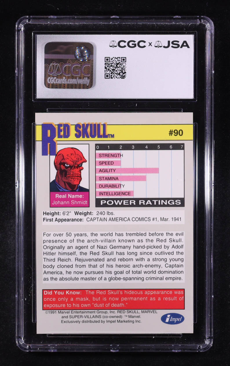 Ross Marquand Signed 1991 Impel Marvel Universe II #90 (CGC 8.5) at PristineAuction.com Ross Marquand Signed 1991 Impel Marvel Universe II #90 (CGC 8.5) at PristineAuction.com