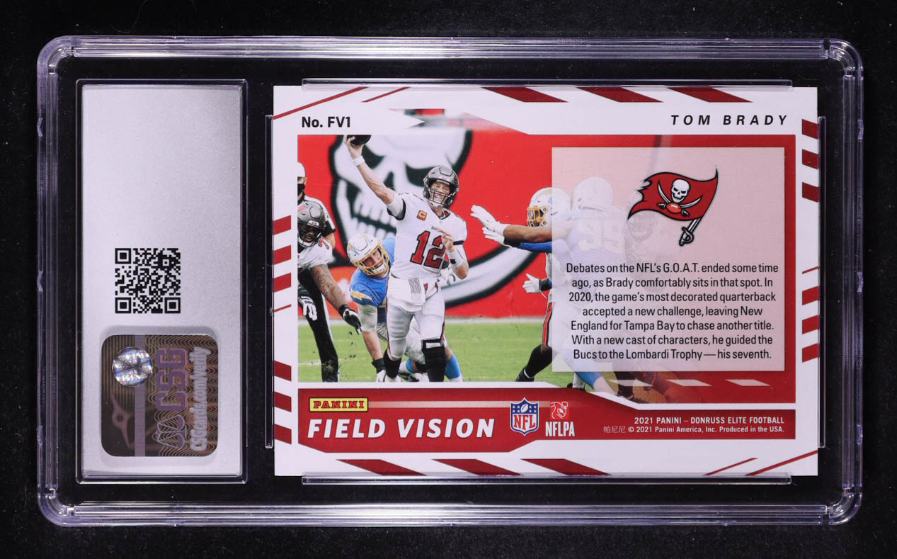 Tom Brady 2021 Elite Field Vision Green #1 (CSG 10) at PristineAuction.com Tom Brady 2021 Elite Field Vision Green #1 (CSG 10) at PristineAuction.com