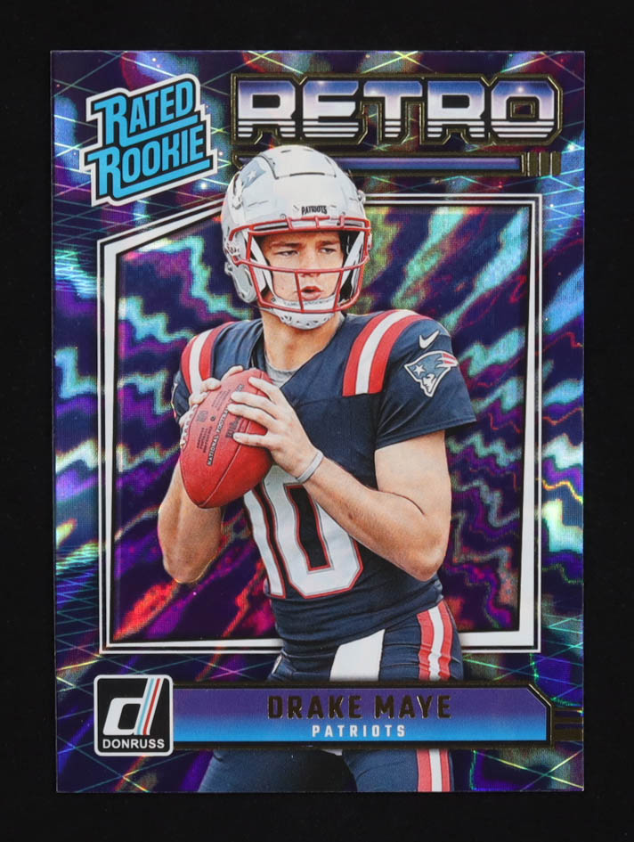 Drake Maye 2024 Donruss Rated Rookies Retro #16 RC at PristineAuction.com Drake Maye 2024 Donruss Rated Rookies Retro #16 RC at PristineAuction.com