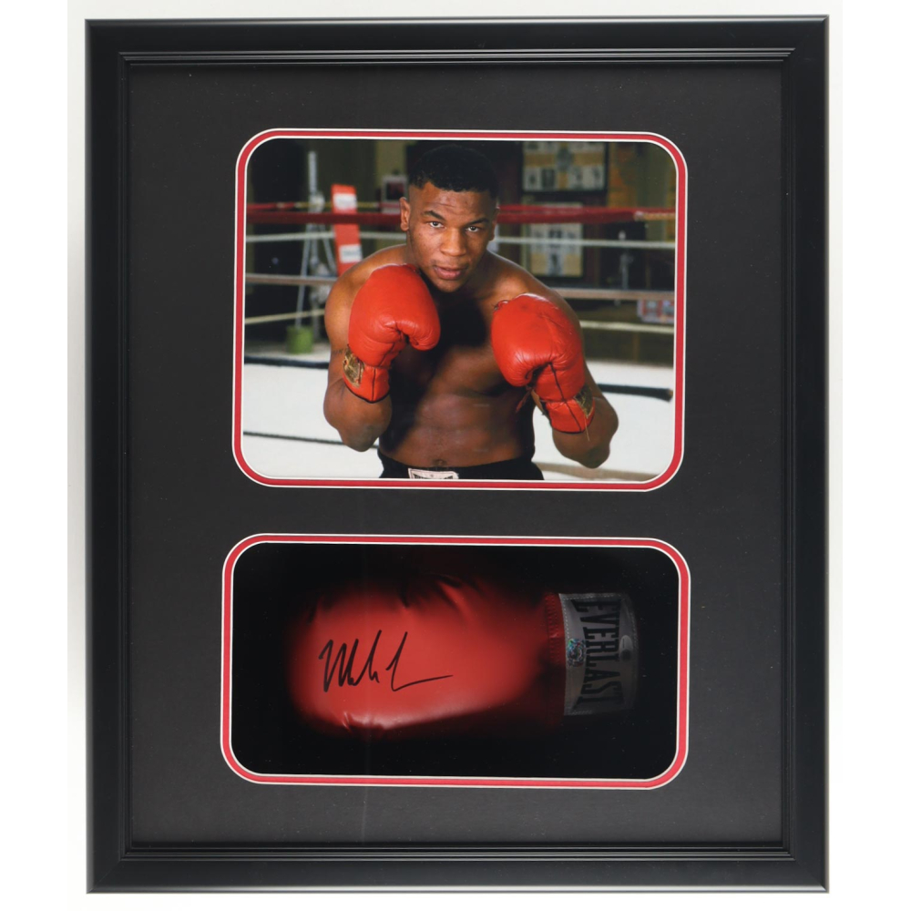 Mike Tyson Signed Custom Framed Shadowbox Everlast Boxing Glove Display (JSA & Tyson) at PristineAuction.com