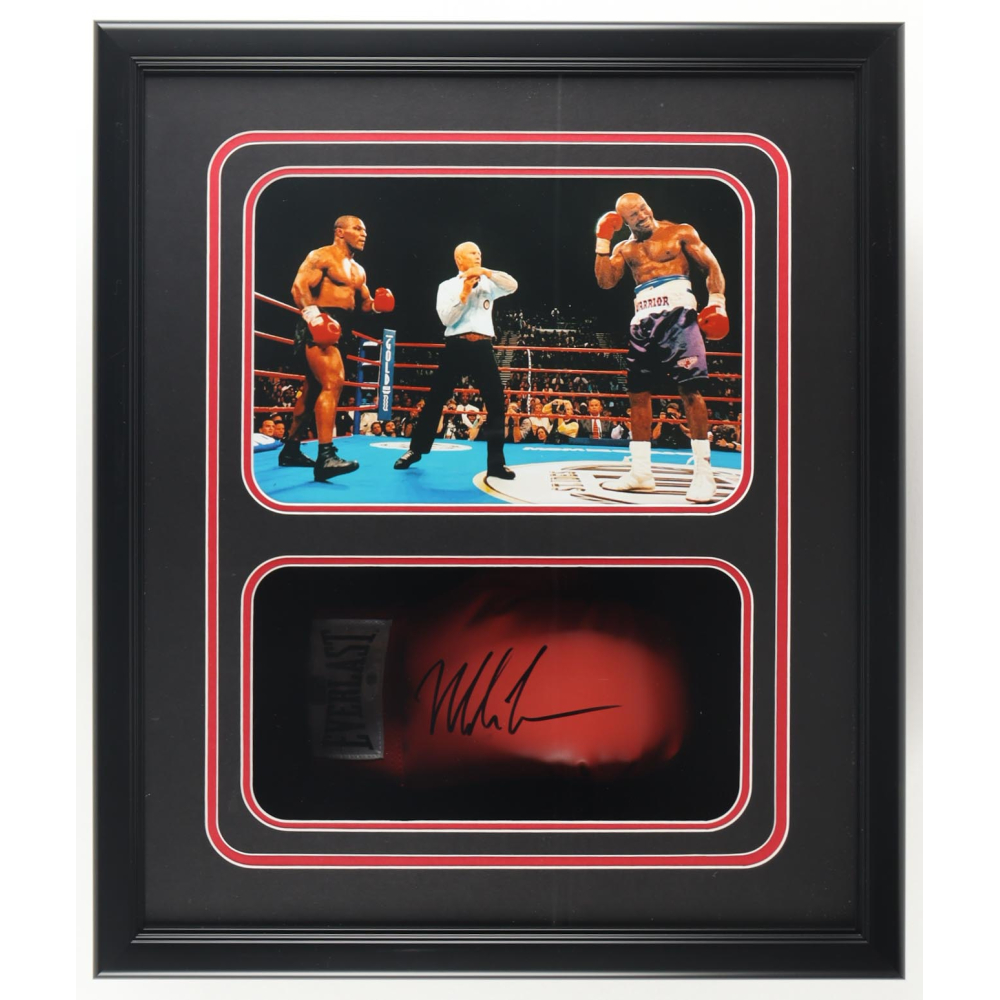 Mike Tyson Signed Custom Framed Shadowbox Everlast Boxing Glove Display (JSA & Tyson) at PristineAuction.com