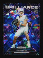 Drake Maye 2024 Panini Prizm Draft Picks Brilliance Blue Ice #18 #23/99 RC at PristineAuction.com