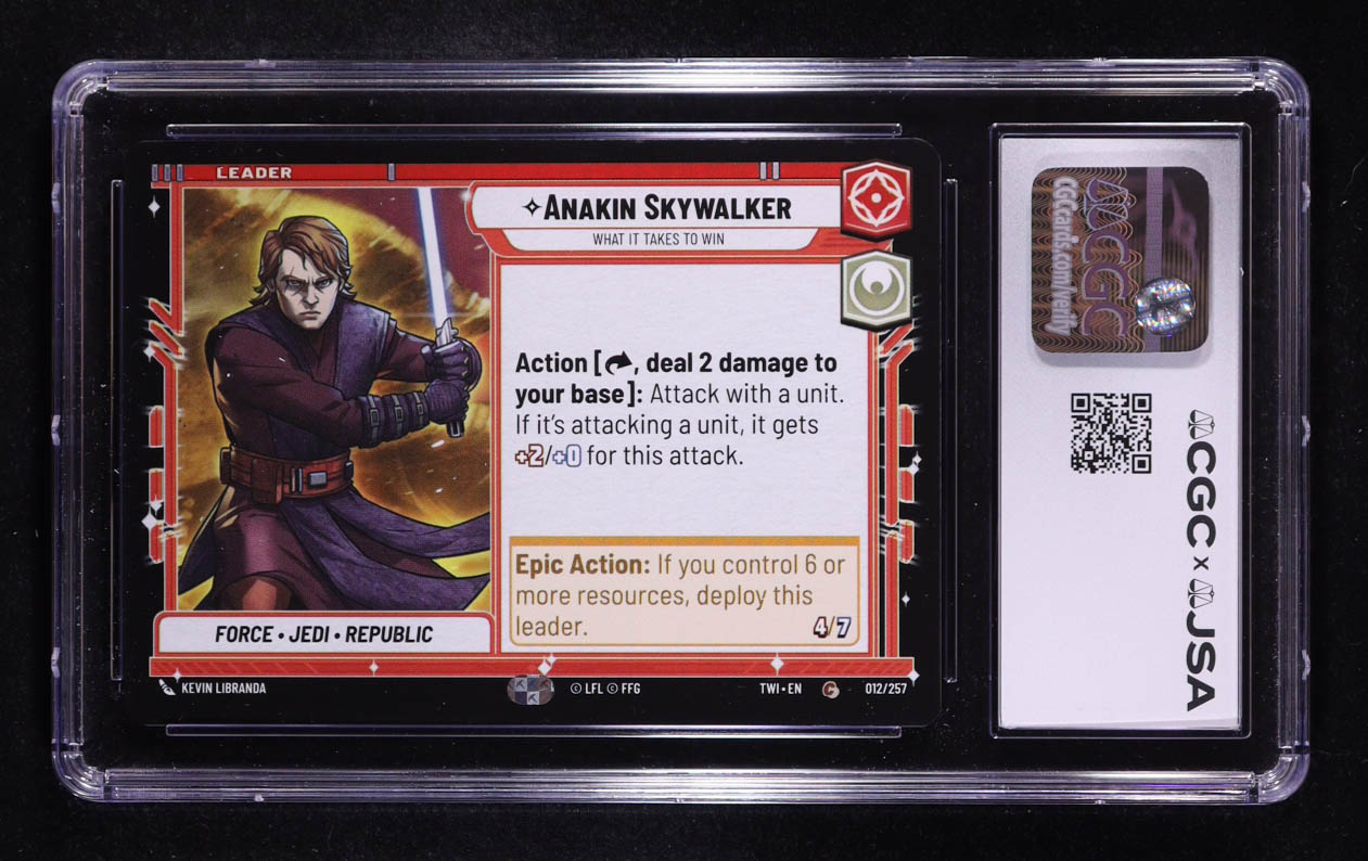 Matt Lanter Signed 2024 Star Wars Unlimited Twilight of the Republic German #012 (CGC 10) at PristineAuction.com Matt Lanter Signed 2024 Star Wars Unlimited Twilight of the Republic German #012 (CGC 10) at PristineAuction.com