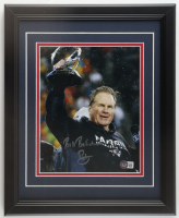 Bill Belichick Signed Patriots Custom Framed Photo Display Inscribed "Pats" (Beckett) at PristineAuction.com