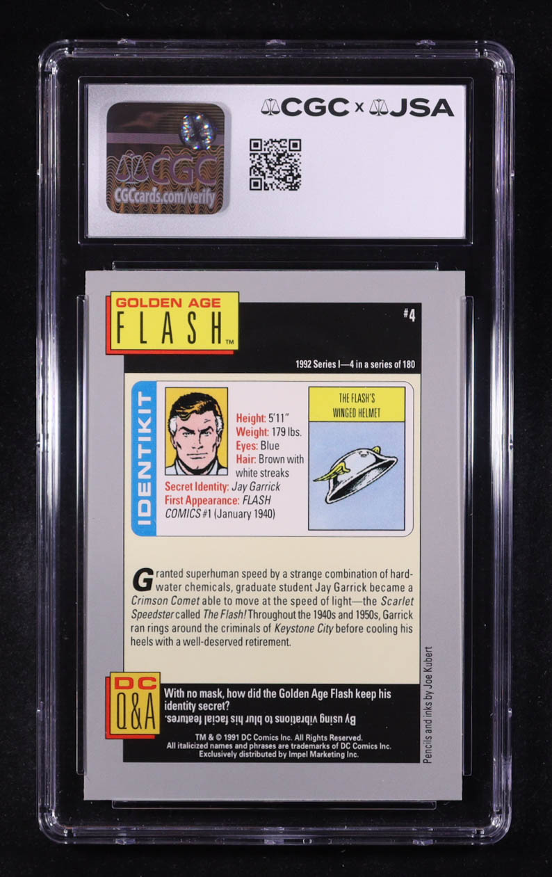 John Wesley Shipp Signed 1992 Impel DC Comics Cosmic #4 (CGC 9 | Auto 10) at PristineAuction.com John Wesley Shipp Signed 1992 Impel DC Comics Cosmic #4 (CGC 9 | Auto 10) at PristineAuction.com