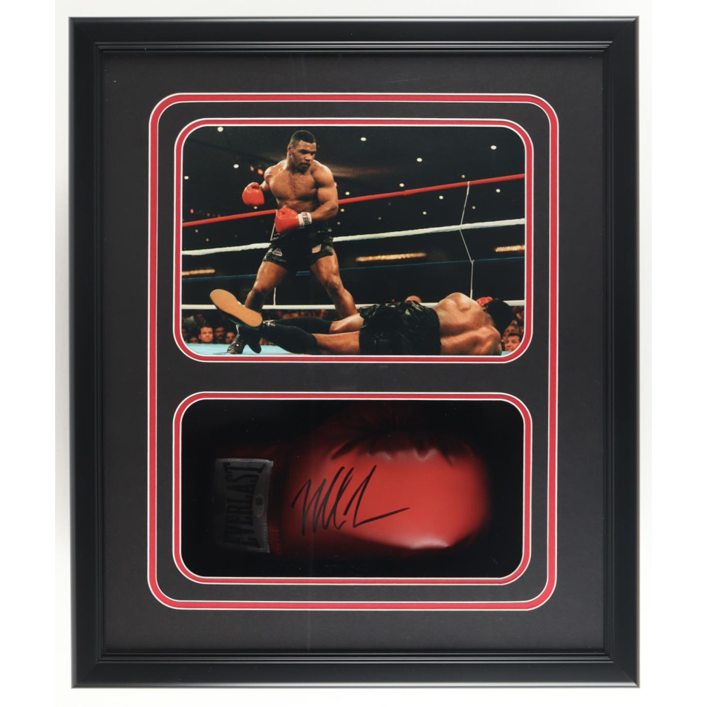 Mike Tyson Signed Custom Framed Shadowbox Everlast Boxing Glove Display (JSA & Tyson) at PristineAuction.com