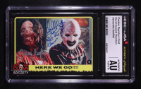 David Howard Thornton & Samantha Scaffidi Signed Custom Signature Card Inscribed "Art The Clown" (CGC | Auto 10) at PristineAuction.com