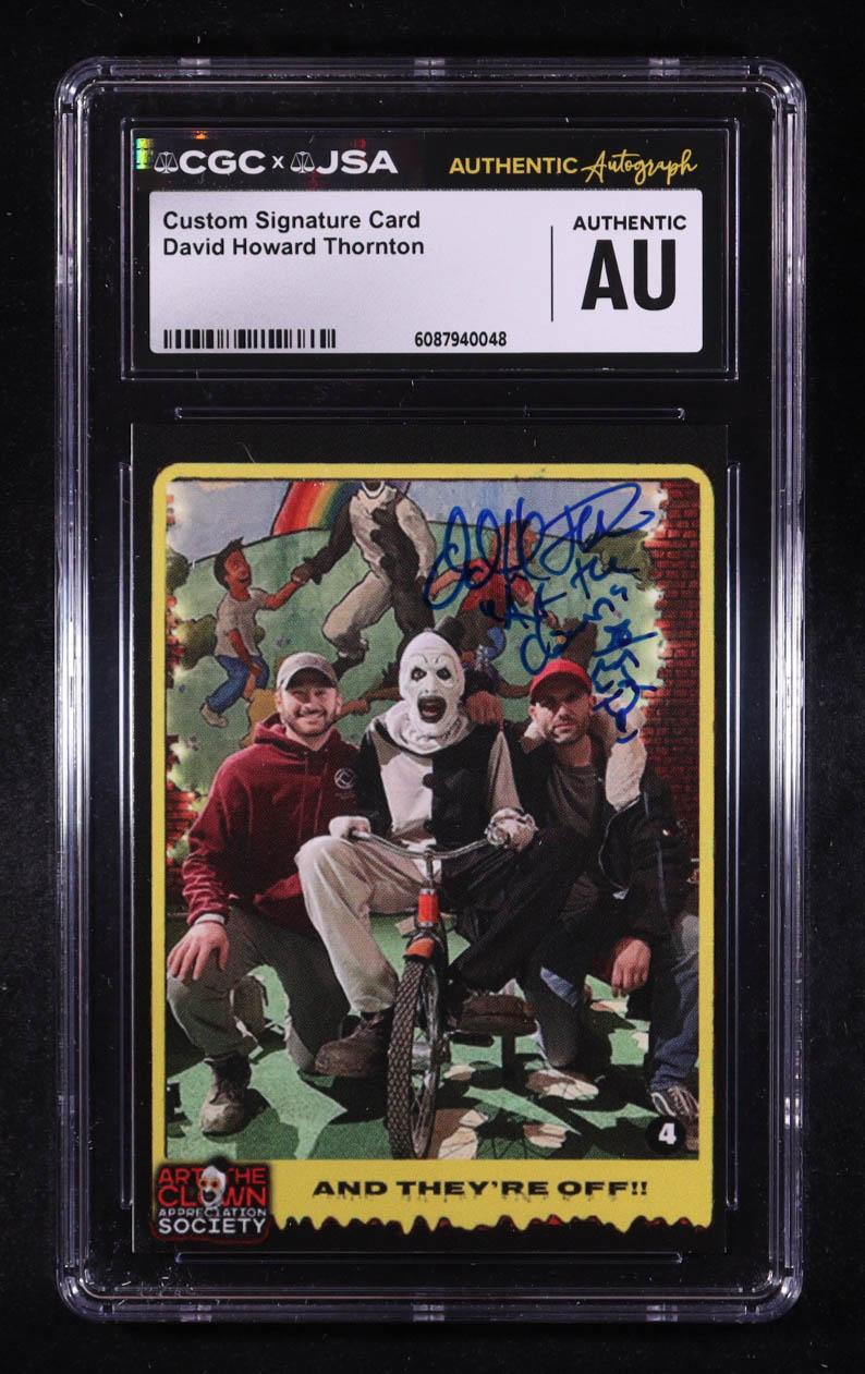 David Howard Thornton Signed Custom Signature Card Inscribed "Art The Clown" (CGC) at PristineAuction.com David Howard Thornton Signed Custom Signature Card Inscribed "Art The Clown" (CGC) at PristineAuction.com
