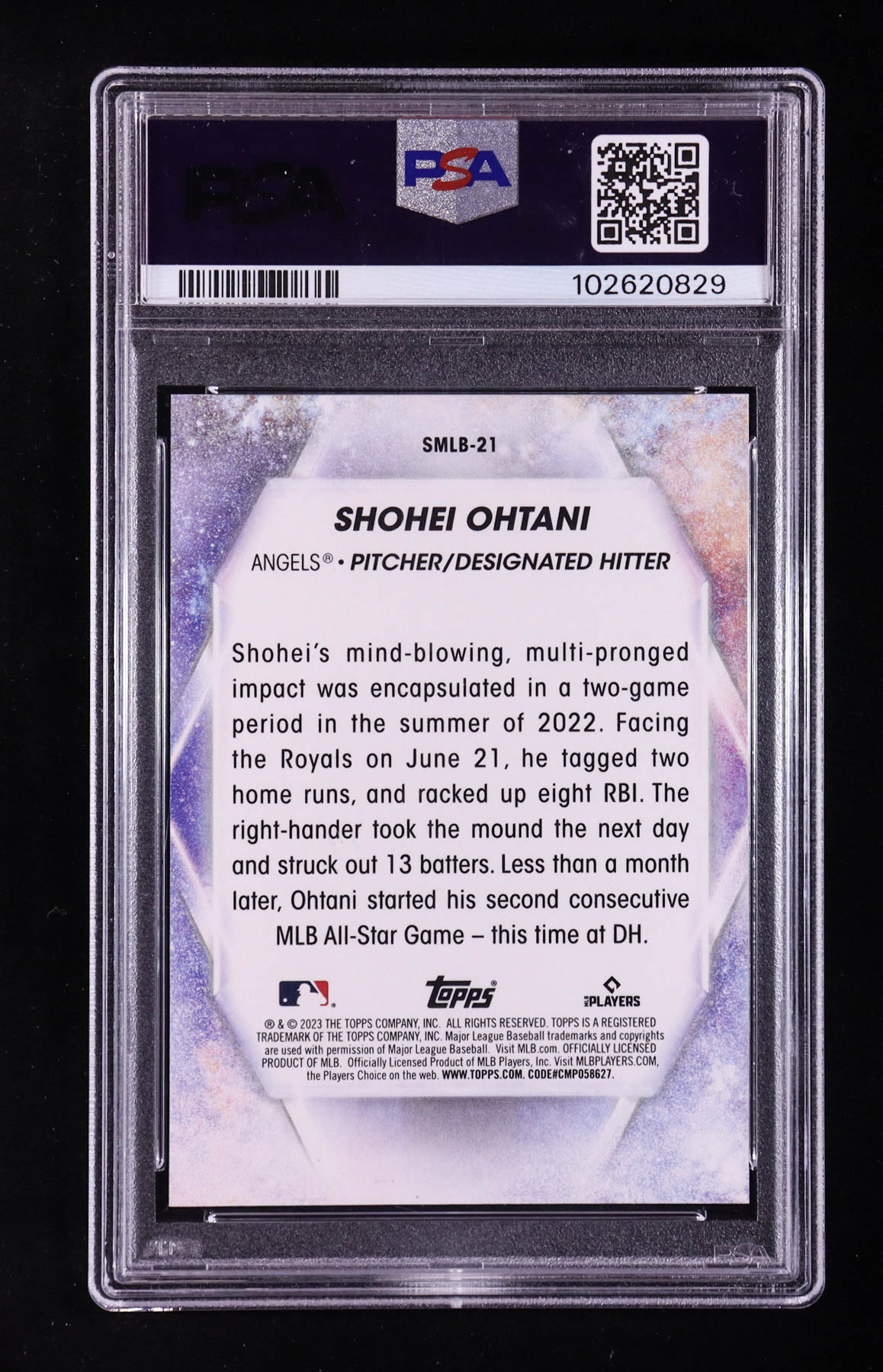 Shohei Ohtani 2023 Topps Stars of MLB #SMLB21 (PSA 9) at PristineAuction.com Shohei Ohtani 2023 Topps Stars of MLB #SMLB21 (PSA 9) at PristineAuction.com