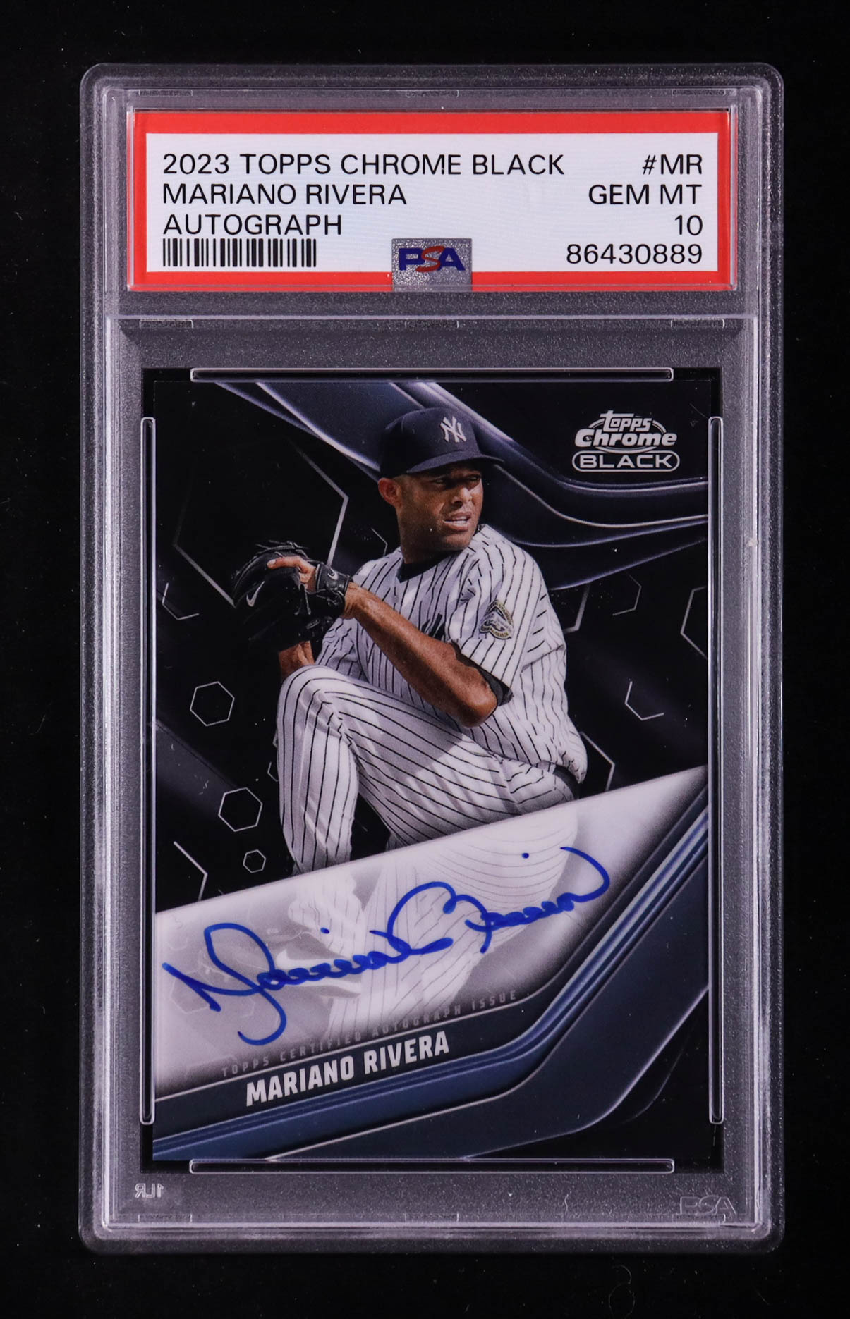 Mariano Rivera 2023 Topps Chrome Black Autographs #CBAMR (PSA 10) at PristineAuction.com Mariano Rivera 2023 Topps Chrome Black Autographs #CBAMR (PSA 10) at PristineAuction.com