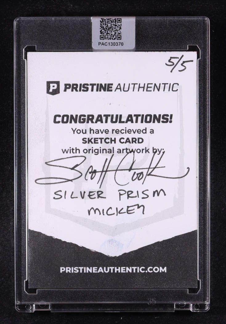 Silver Prism Mickey | Disney | Original Art Sketch Card by Scott Cook (5/5 Original Art) at PristineAuction.com Silver Prism Mickey | Disney | Original Art Sketch Card by Scott Cook (5/5 Original Art) at PristineAuction.com