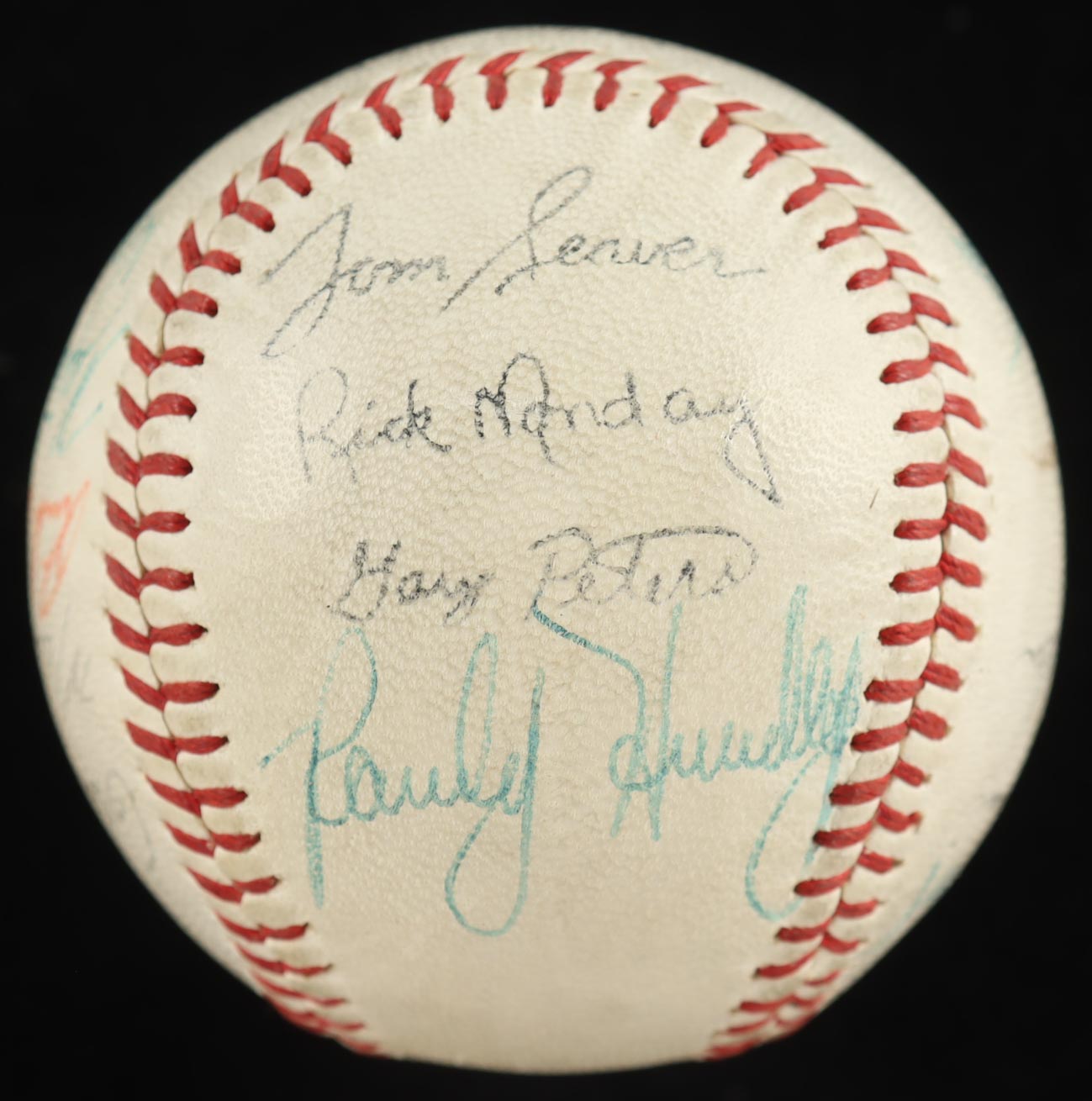 MLB Hall of Famers and Stars | OASB Signed by (17) with Bob Gibson, Ron Santo, Hector Torres in Display Case (Beckett) at PristineAuction.com MLB Hall of Famers and Stars | OASB Signed by (17) with Bob Gibson, Ron Santo, Hector Torres in Display Case (Beckett) at PristineAuction.com