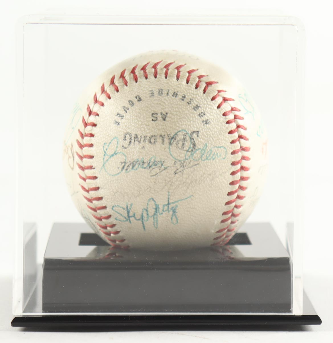 MLB Hall of Famers and Stars | OASB Signed by (17) with Bob Gibson, Ron Santo, Hector Torres in Display Case (Beckett) at PristineAuction.com MLB Hall of Famers and Stars | OASB Signed by (17) with Bob Gibson, Ron Santo, Hector Torres in Display Case (Beckett) at PristineAuction.com