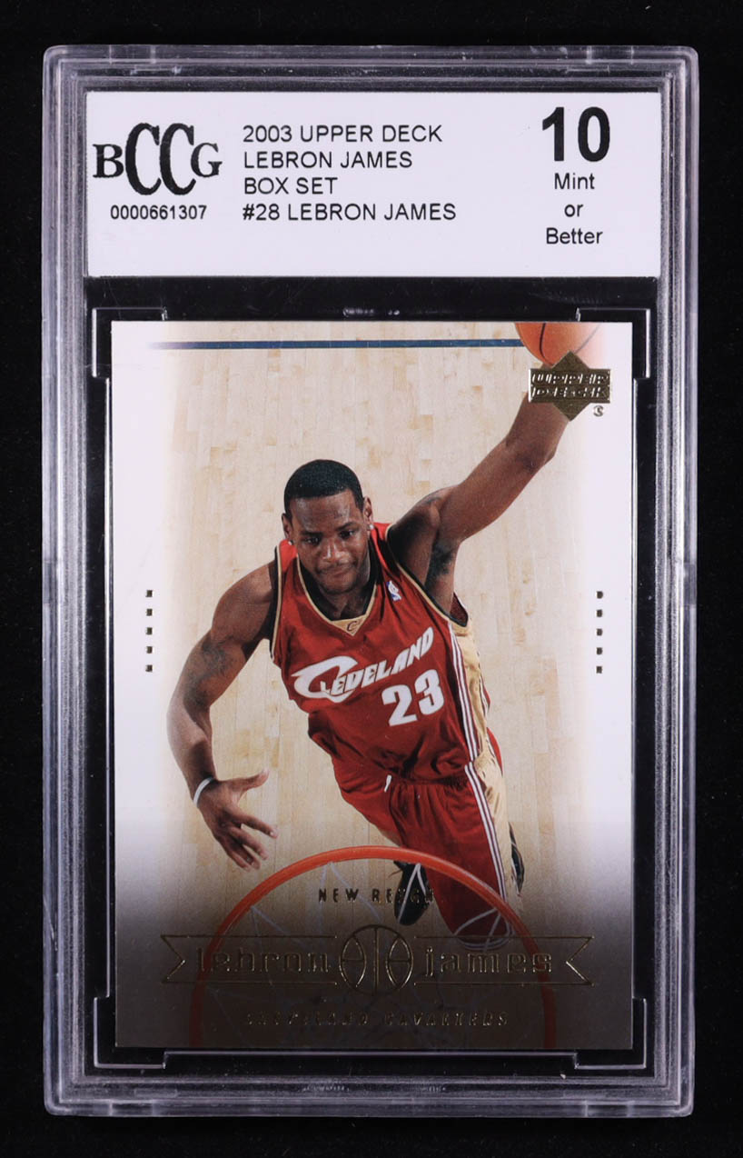 LeBron James 2003 Upper Deck Box Set #28 RC (BCCG 10) at PristineAuction.com LeBron James 2003 Upper Deck Box Set #28 RC (BCCG 10) at PristineAuction.com
