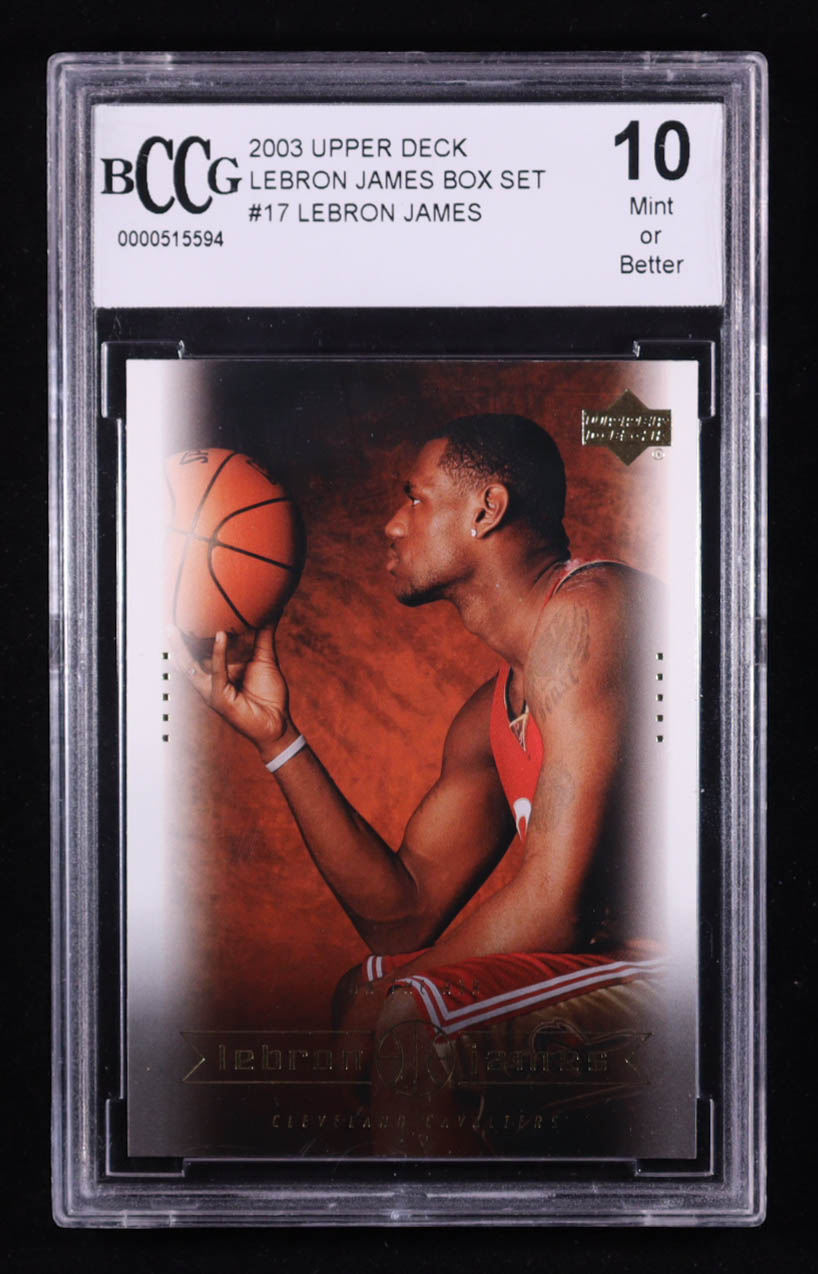 LeBron James 2003 Upper Deck Box Set #17 RC (BCCG 10) at PristineAuction.com LeBron James 2003 Upper Deck Box Set #17 RC (BCCG 10) at PristineAuction.com