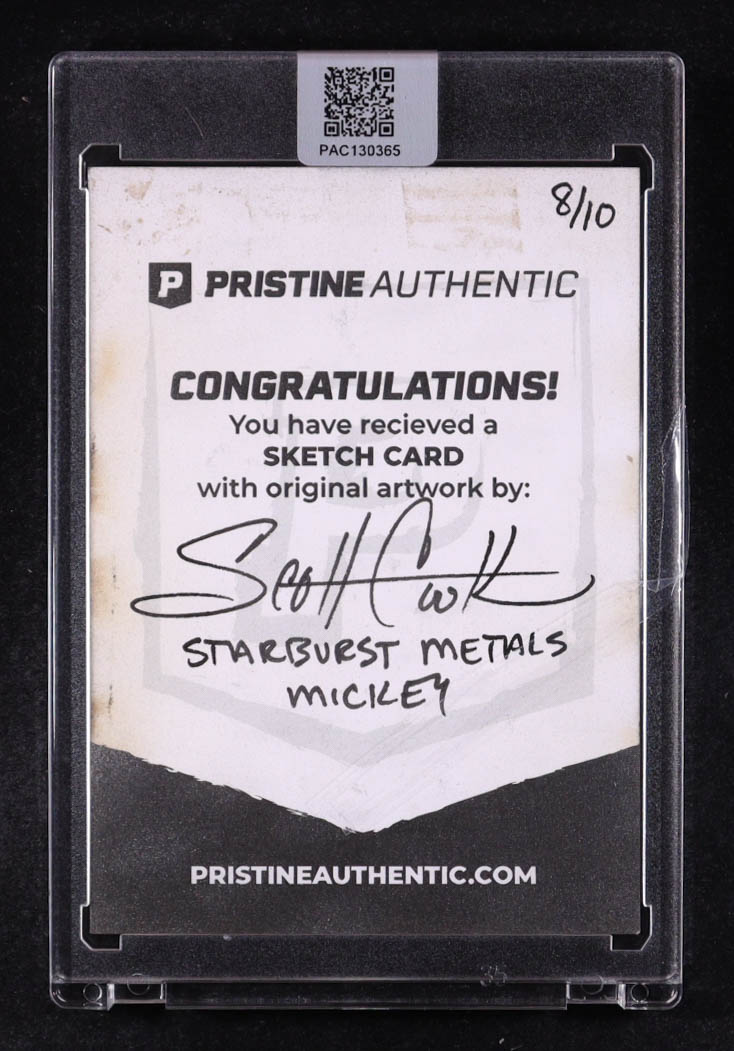 Starburst Metals Mickey | Disney | Original Art Sketch Card by Scott Cook (8/10 Original Art) at PristineAuction.com Starburst Metals Mickey | Disney | Original Art Sketch Card by Scott Cook (8/10 Original Art) at PristineAuction.com