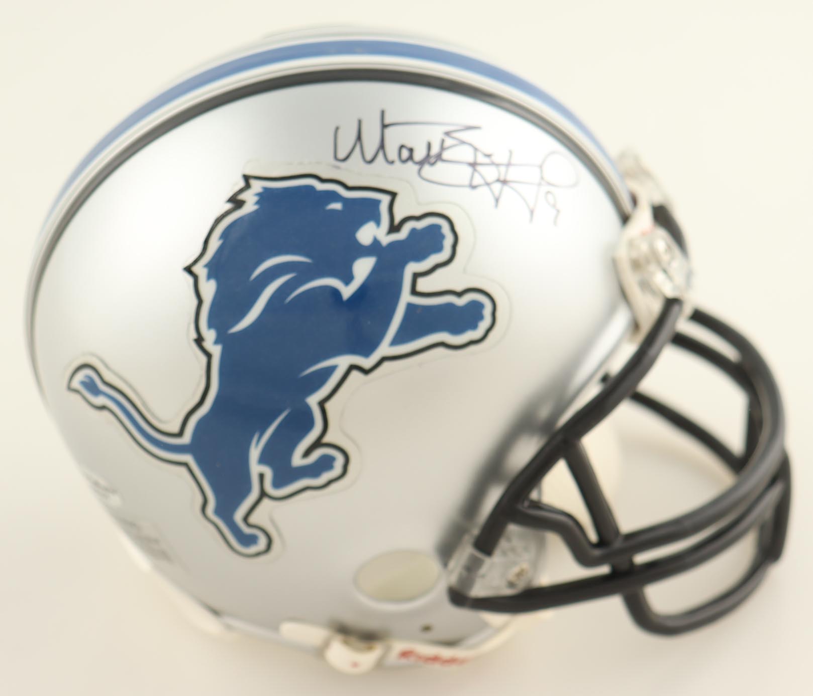 Matthew Stafford Signed Lions Speed Mini Helmet (Leaf) at PristineAuction.com Matthew Stafford Signed Lions Speed Mini Helmet (Leaf) at PristineAuction.com