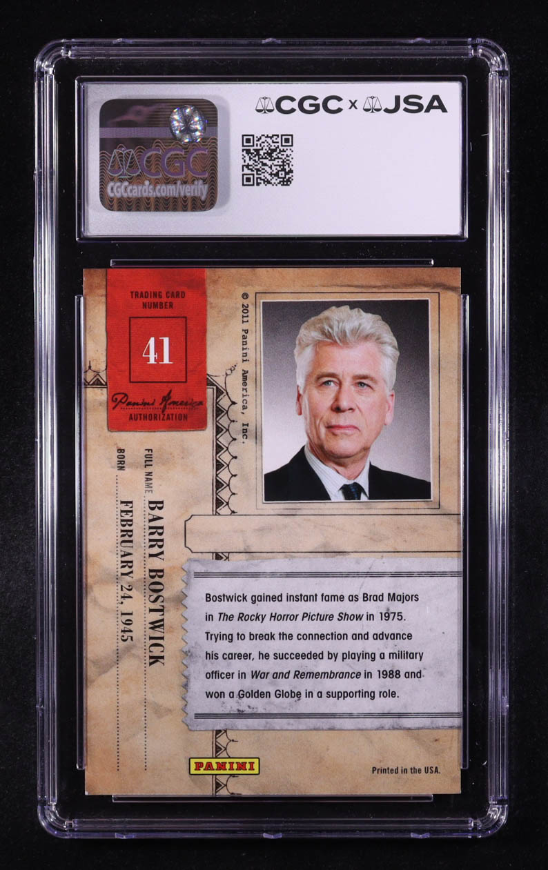 Barry Bostwick Signed 2011 Panini Americana #41 (CGC 8.5 | Auto 10) at PristineAuction.com Barry Bostwick Signed 2011 Panini Americana #41 (CGC 8.5 | Auto 10) at PristineAuction.com