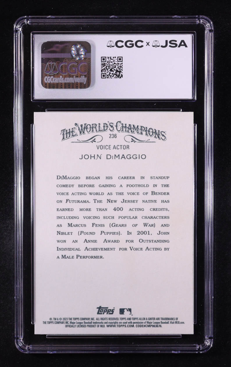 John DiMaggio Signed 2023 Topps Allen and Ginter #236 (CGC 9 | Auto 9) at PristineAuction.com John DiMaggio Signed 2023 Topps Allen and Ginter #236 (CGC 9 | Auto 9) at PristineAuction.com